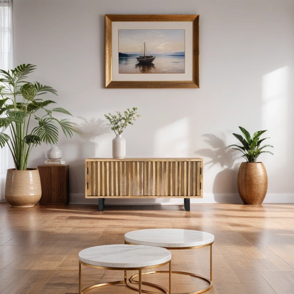 "Excelsior" Low Board Cabinet 90x30x40 cm Solid Mango Wood