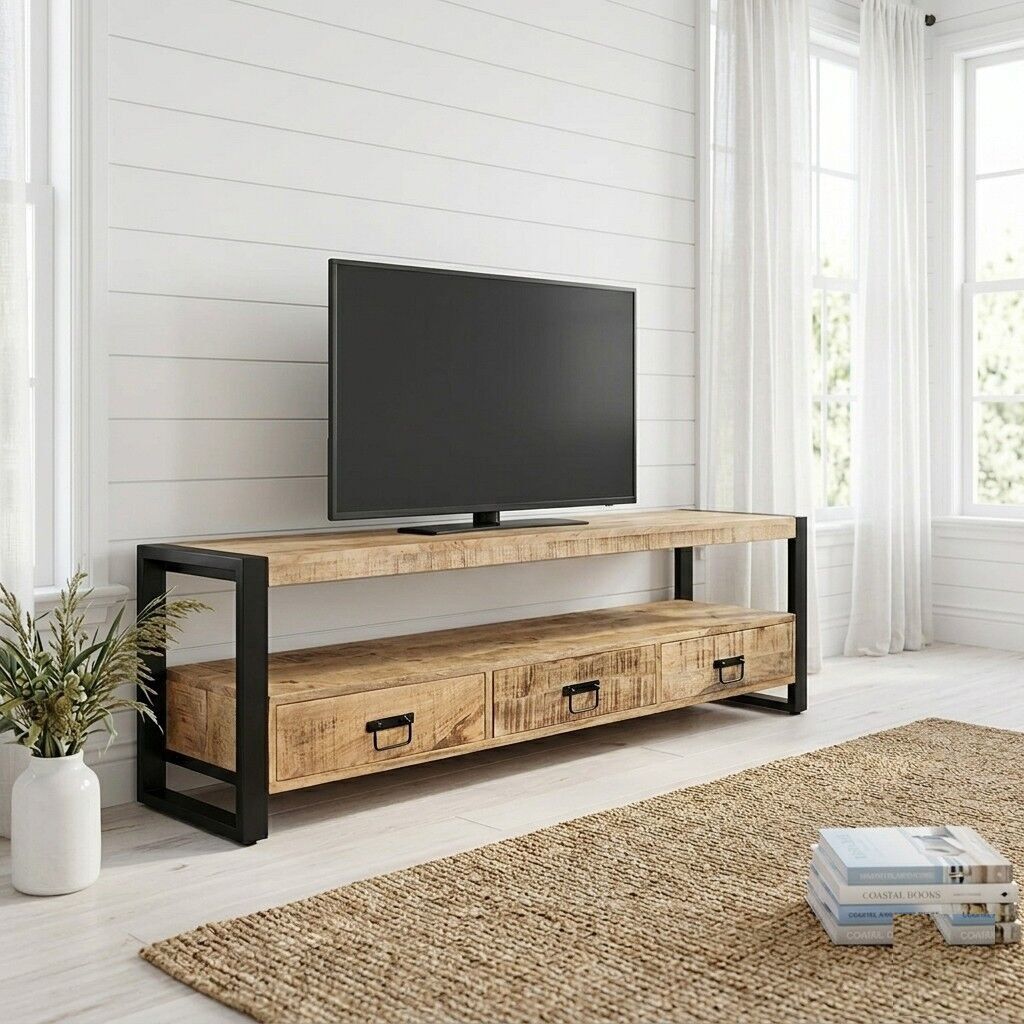 "Reston" Mango Wood Entertainment Unit 150cm in Length