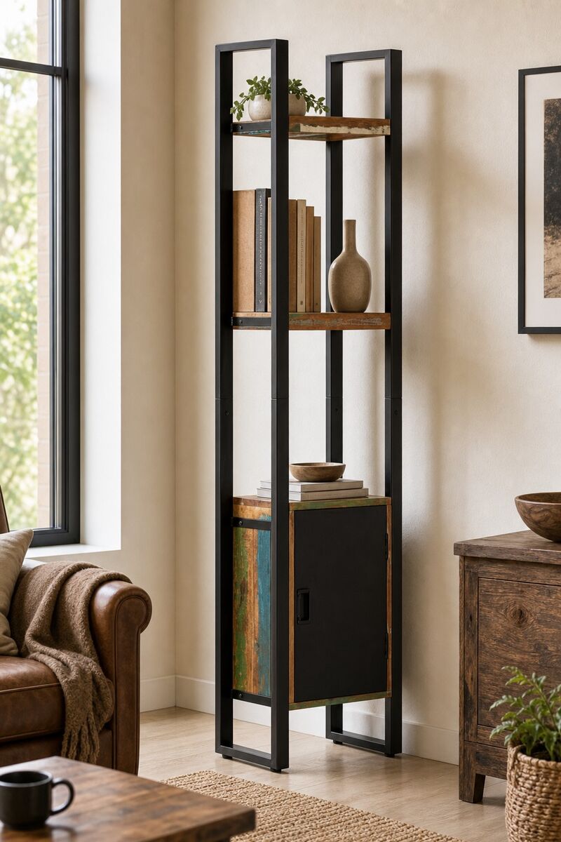 "Peter" Bookshelf 45x30x171 cm Solid Reclaimed Wood