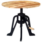 "Fairmont" Side Table 60x(46-63) cm Solid Mango Wood and Cast Iron