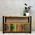 "Bogan" Buffet Table in Reclaimed Wood 120cm Length