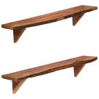 "Baker" Wall Shelves 2 pcs 90x20x18 cm Solid Acacia Wood