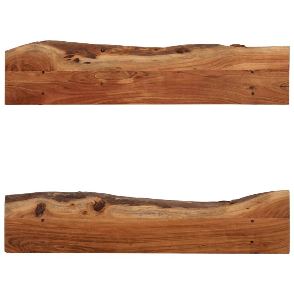 "Baker" Wall Shelves 2 pcs 90x20x18 cm Solid Acacia Wood