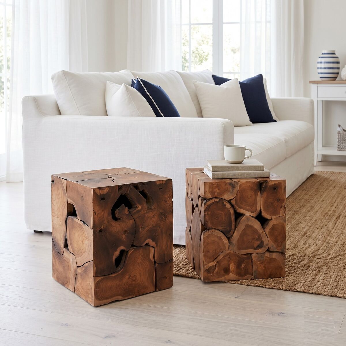 "Gabo" Stools 2 pcs Solid Teak