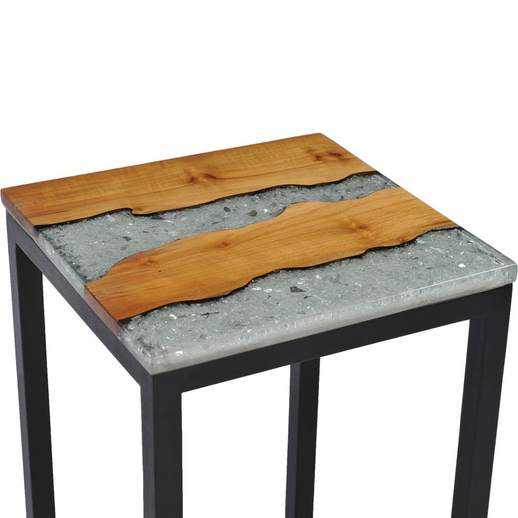 "George Mobbs" Nesting Tables 3 pcs Solid Teak Wood and Polyresin