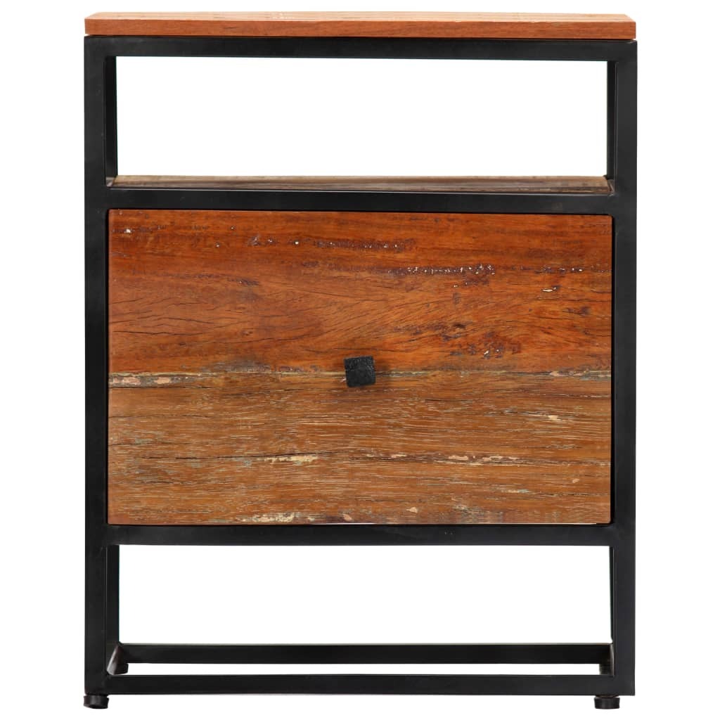 "Gibbon" Bedside Cabinet 40x30x50 cm Solid Reclaimed Wood and Steel