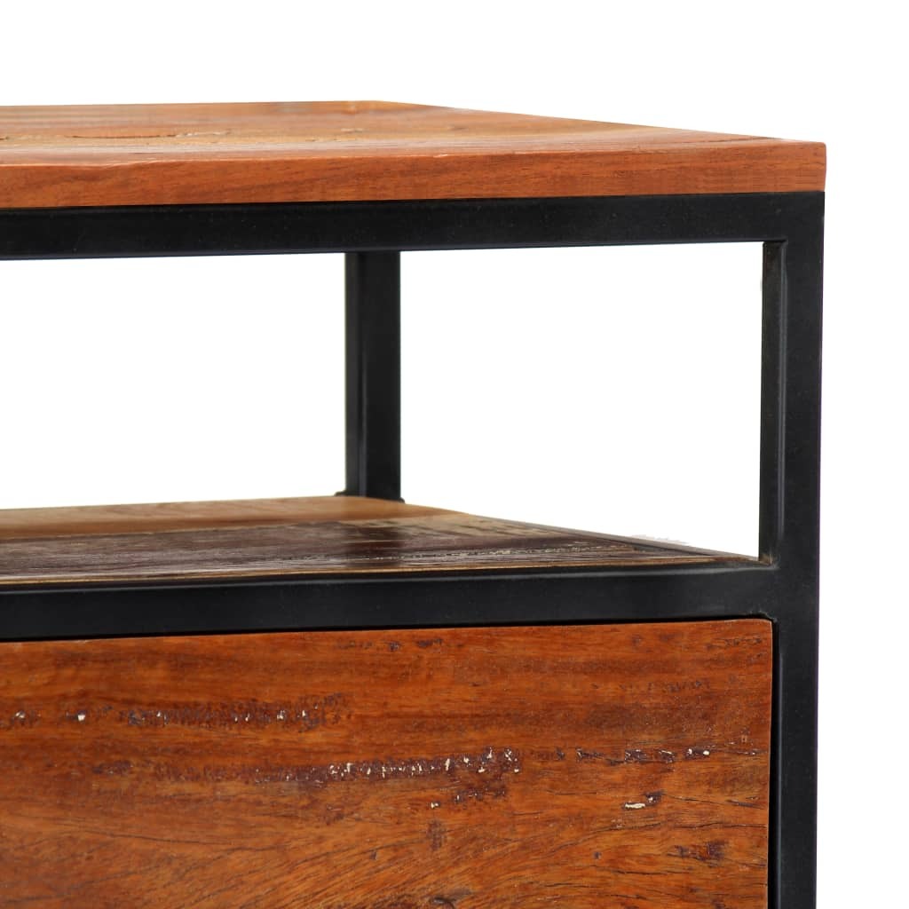 "Gibbon" Bedside Cabinet 40x30x50 cm Solid Reclaimed Wood and Steel
