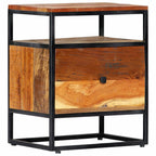 "Gibbon" Bedside Cabinet 40x30x50 cm Solid Reclaimed Wood and Steel