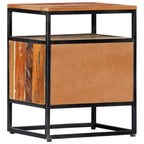 "Gibbon" Bedside Cabinet 40x30x50 cm Solid Reclaimed Wood and Steel