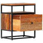 "Gibbon" Bedside Cabinet 40x30x50 cm Solid Reclaimed Wood and Steel