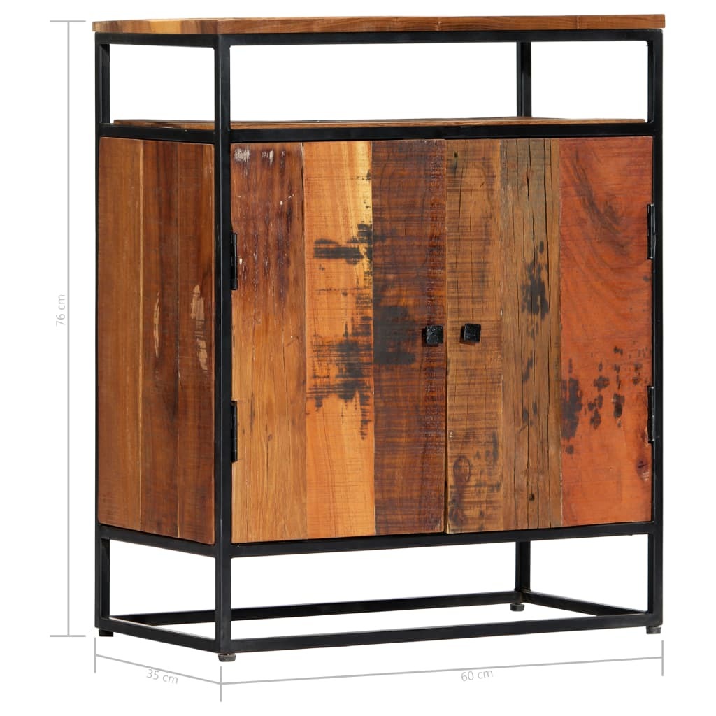"Gladstone" Side Cabinet 60x35x76 cm Solid Reclaimed Wood and Steel