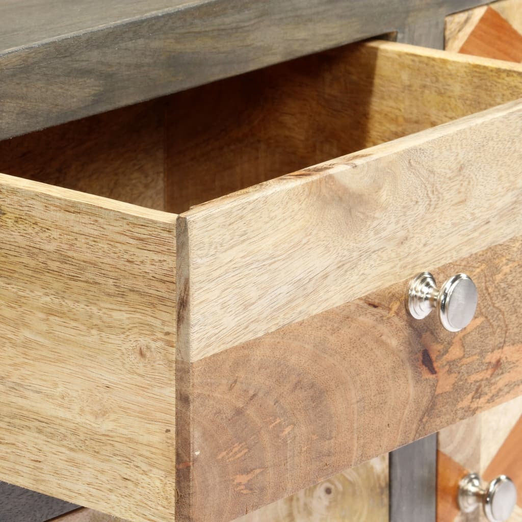 "Goldfinch" Side Cabinet Grey 75x30x60 cm Solid Mango Wood