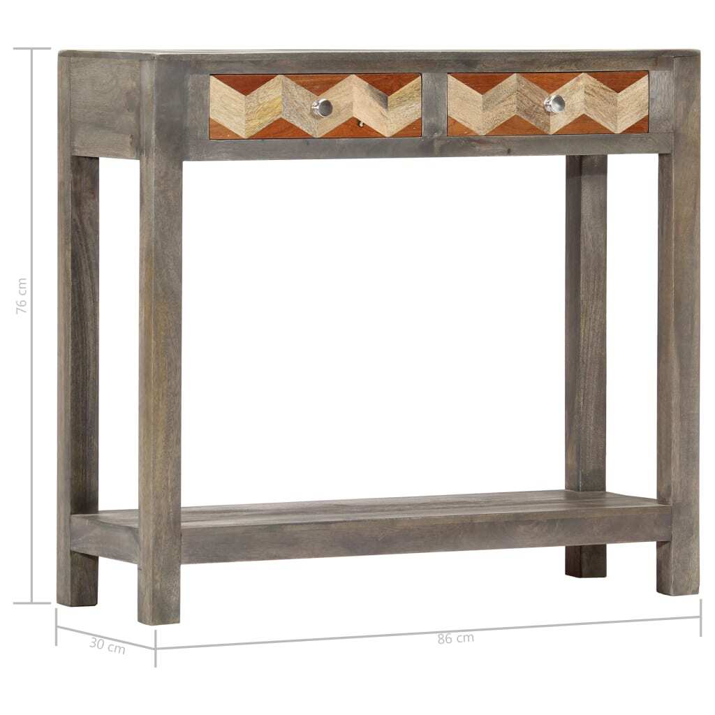 "Gooden" Console Table Grey 86x30x76 cm Solid Mango Wood