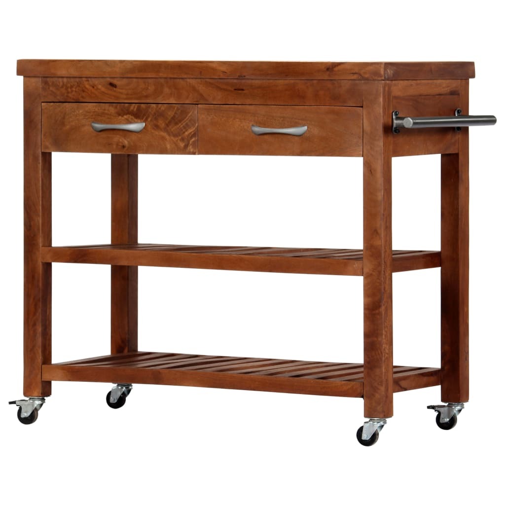"Goodhall" Kitchen Trolley 100x48x89 cm Solid Acacia Wood