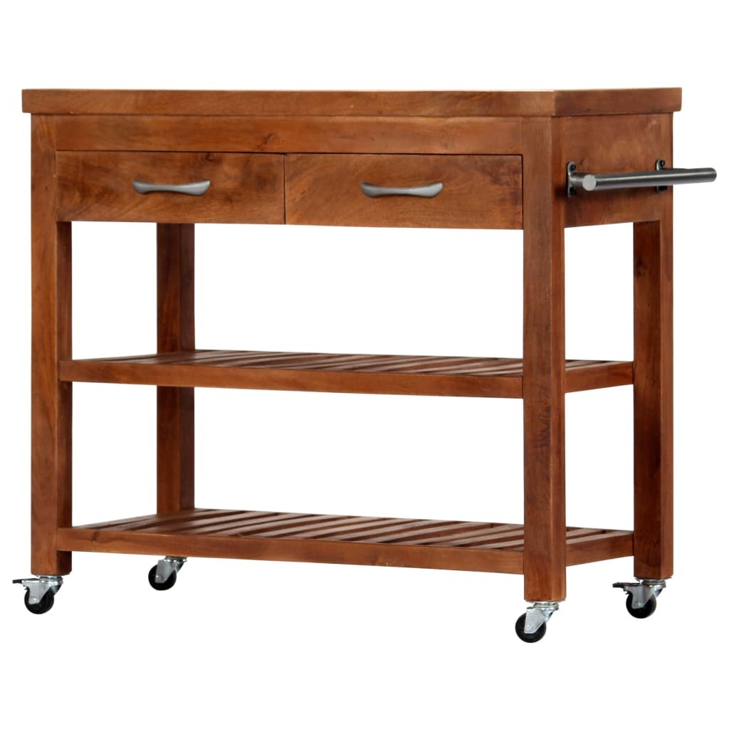 "Goodhall" Kitchen Trolley 100x48x89 cm Solid Acacia Wood