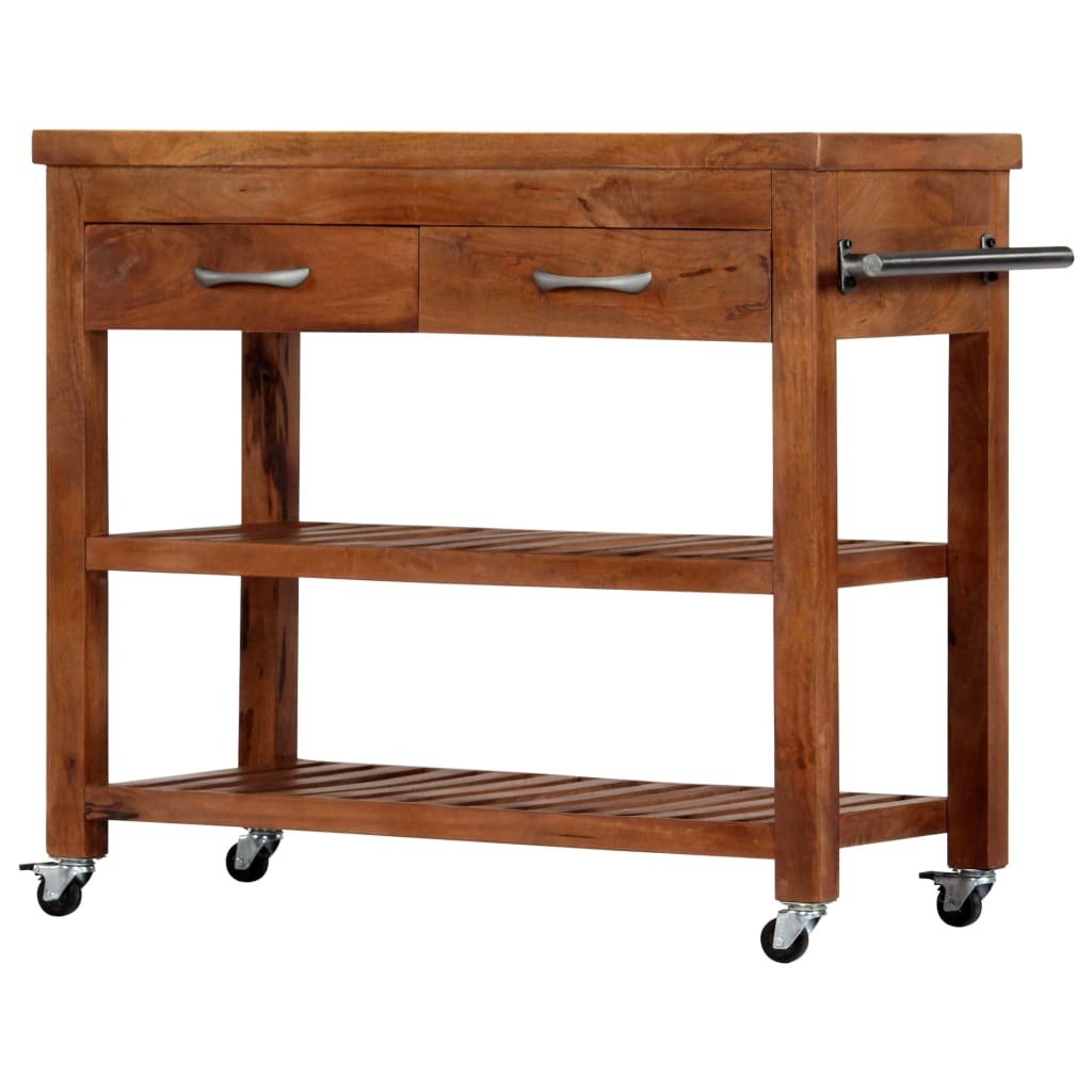 "Goodhall" Kitchen Trolley 100x48x89 cm Solid Acacia Wood