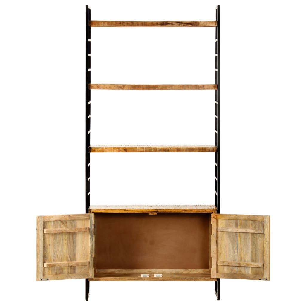 "Adams" 4-Tier Bookcase 80x30x180 cm Rough Mango Wood