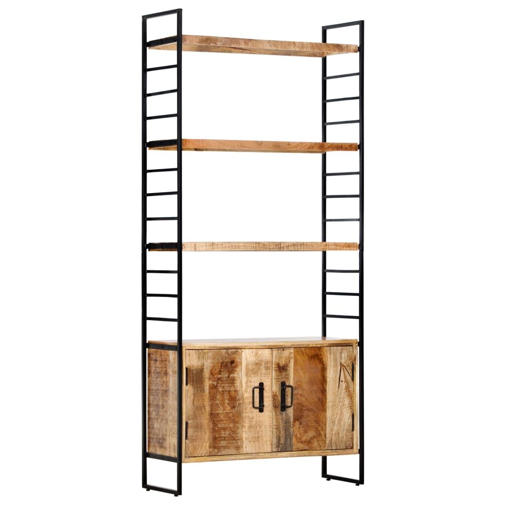 "Adams" 4-Tier Bookcase 80x30x180 cm Rough Mango Wood