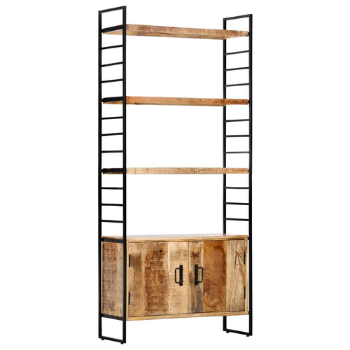 "Adams" 4-Tier Bookcase 80x30x180 cm Rough Mango Wood