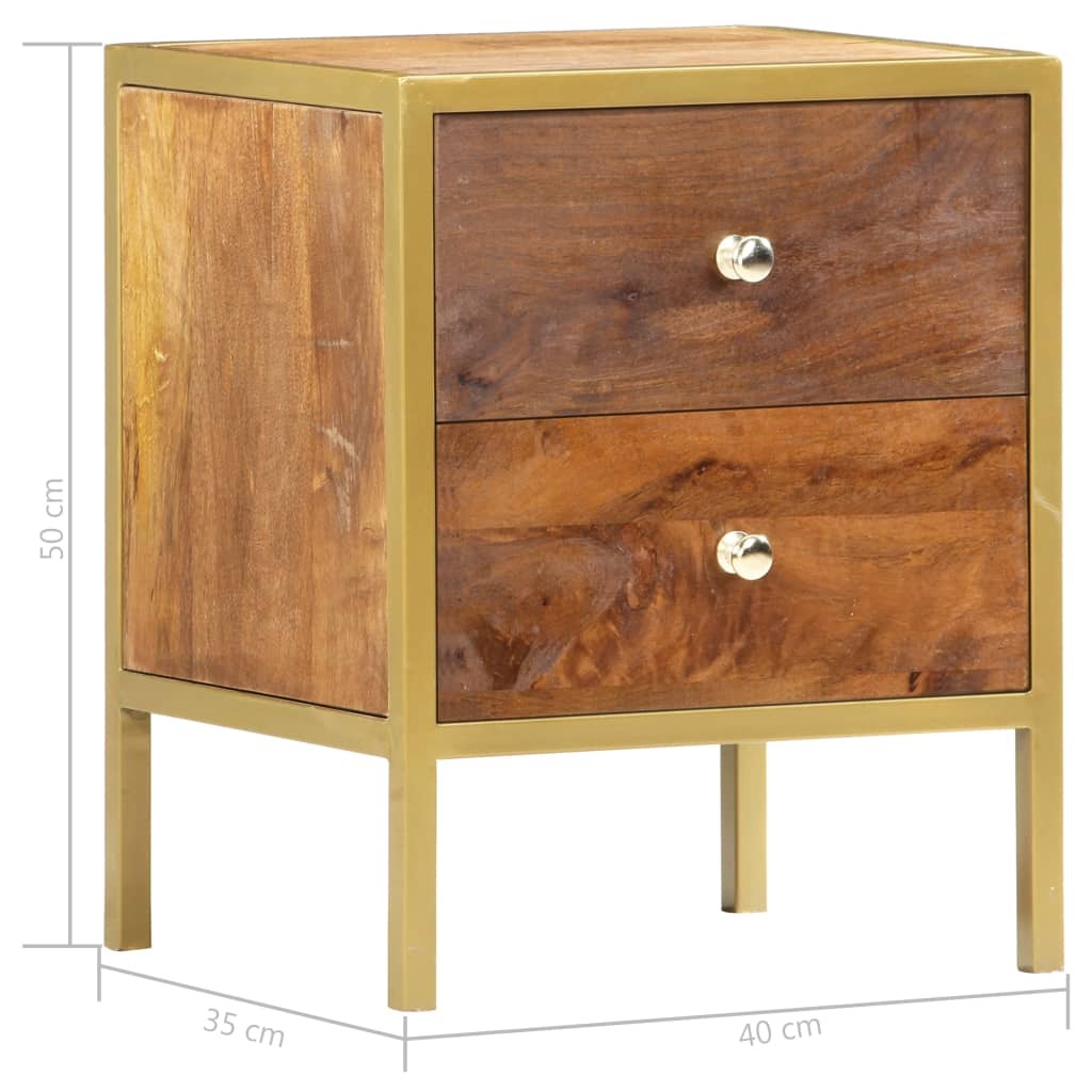 "Graham" Bedside Cabinet 40x35x50 cm Solid Mango Wood