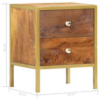 "Graham" Bedside Cabinet 40x35x50 cm Solid Mango Wood