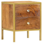 "Graham" Bedside Cabinet 40x35x50 cm Solid Mango Wood