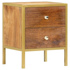 "Graham" Bedside Cabinet 40x35x50 cm Solid Mango Wood