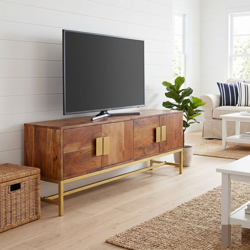 "Gumbuya" TV Cabinet 140x30x50 cm Solid Acacia Wood