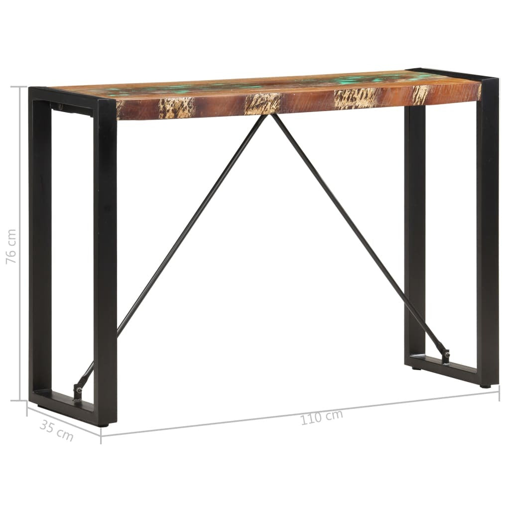 "Heather" Console Table 110x35x76 cm Solid Reclaimed Wood