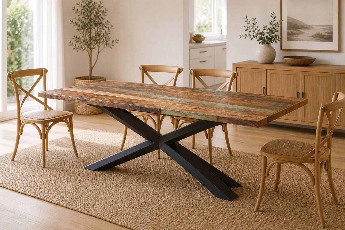 "Hildegard" Dining Table 180x90x76 cm Solid Reclaimed Wood