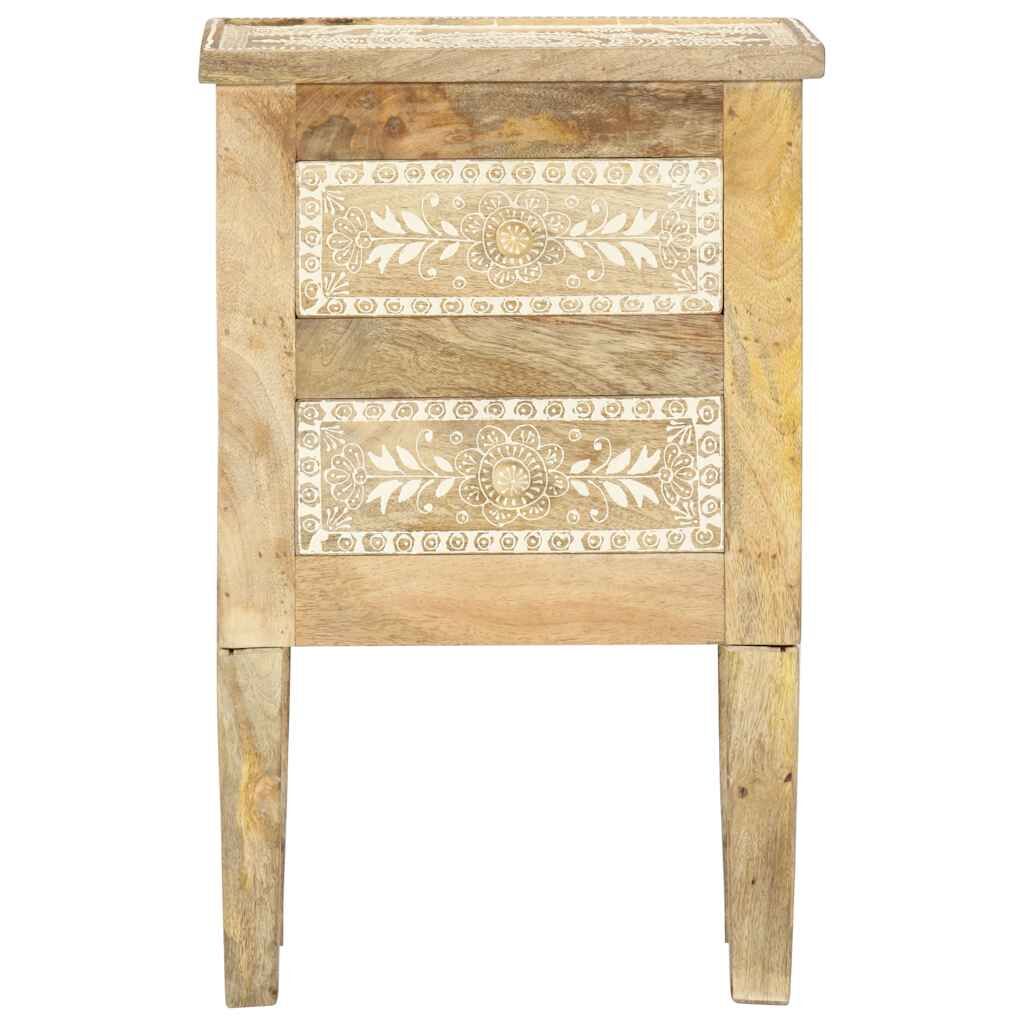 "Cottrell" Hand Painted Bedside Cabinet 40x30x60 cm Solid Mango Wood