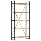 "Ixion" 5-Tier Bookcase 90x30x180 cm Solid Mango Wood