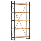 "Ixion" 5-Tier Bookcase 90x30x180 cm Solid Mango Wood