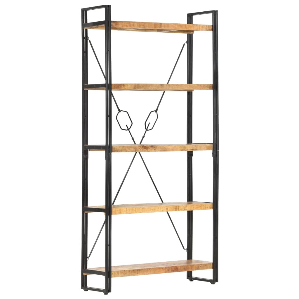 "Ixion" 5-Tier Bookcase 90x30x180 cm Solid Mango Wood