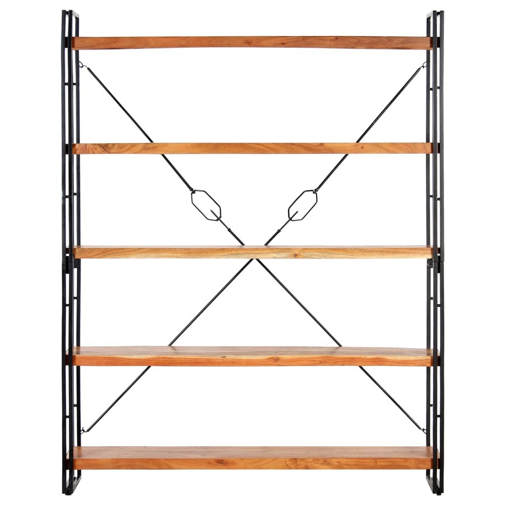 "Jacqui" 5-Tier Bookcase 140x30x180 cm Solid Acacia Wood