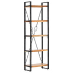 "James" 5-Tier Bookcase 60x30x180 cm Solid Acacia Wood