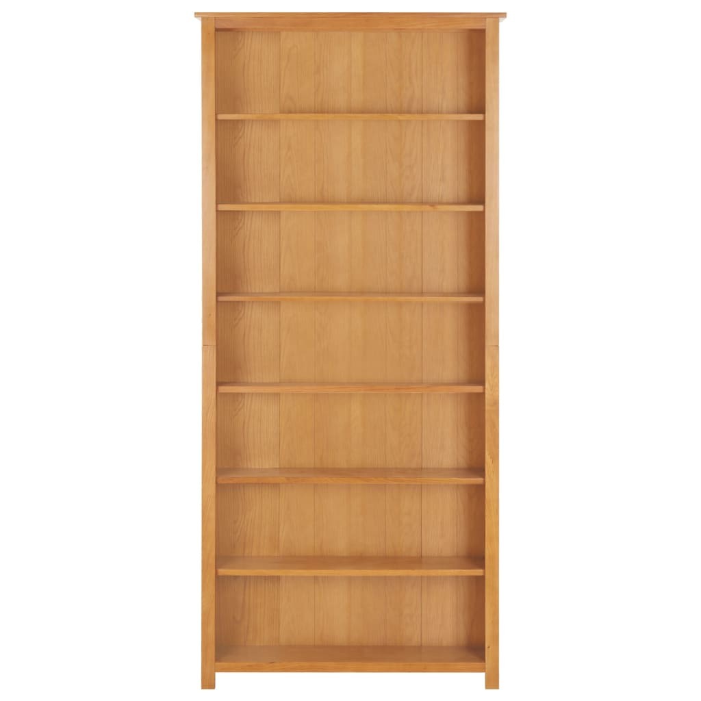"Iron Bark Grove" Solid Oak Wood 6-Tier Bookcase 90x22.5x200 cm