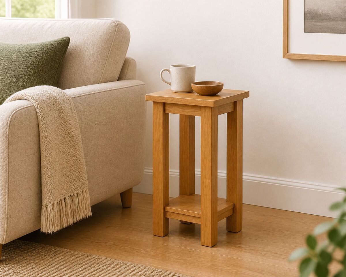 "Gordonia Grove" Solid Oak Wood and MDF Side Table