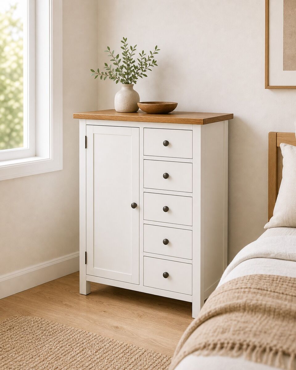 "Hillcrest" Solid Oak Wood Wardrobe 76x52x105 cm