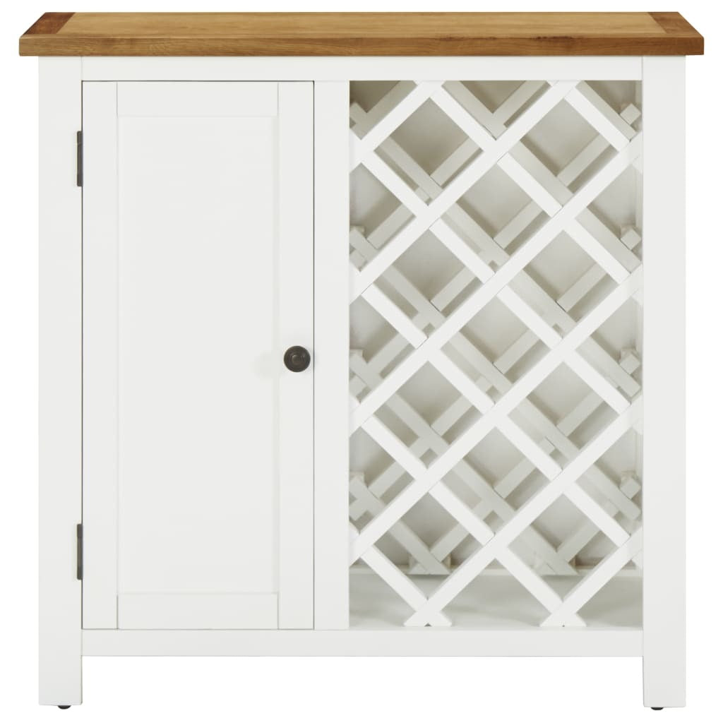 "Roseneath" Wine Cabinet 80x32x80 cm Solid Oak Wood