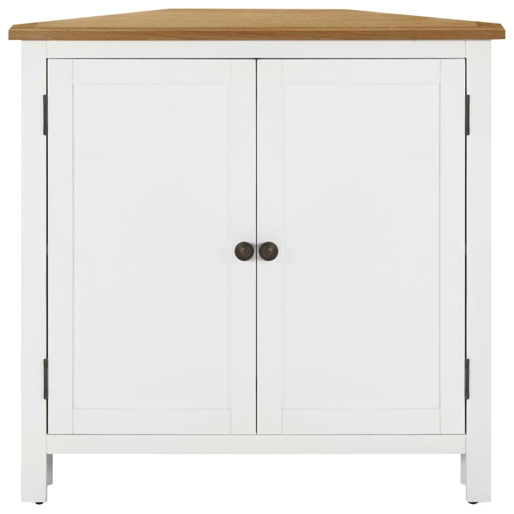 "Rosslyn" Corner Cabinet 80x33.5x78 cm Solid Oak Wood
