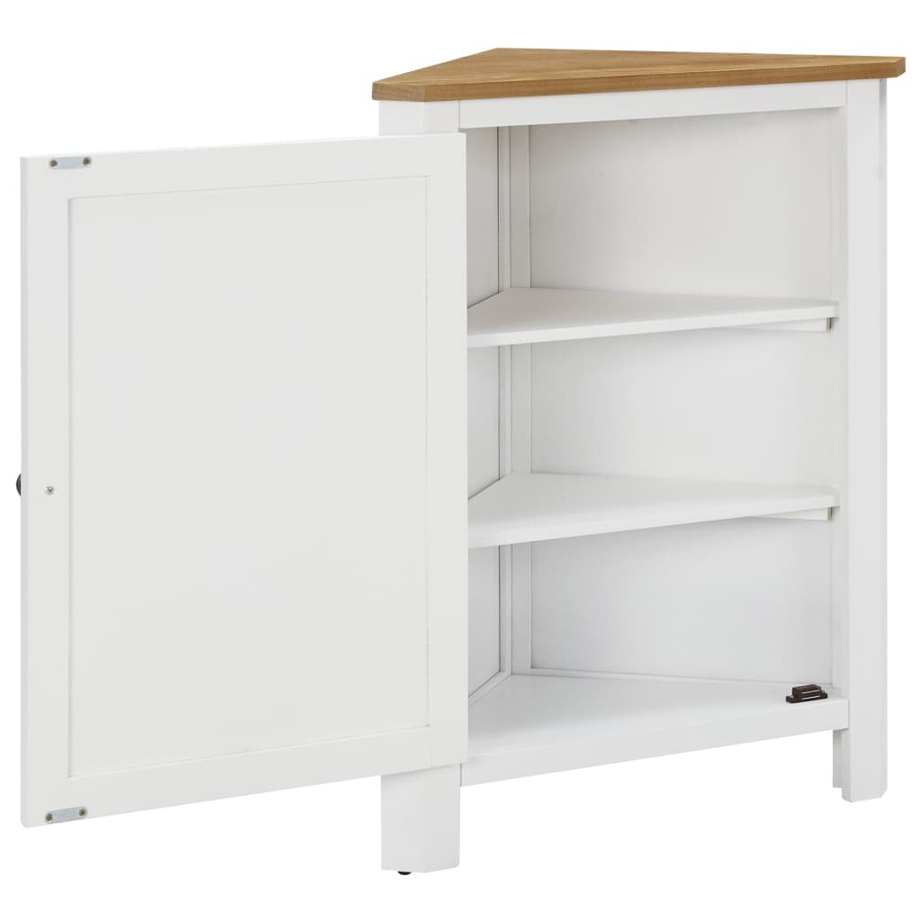 "Rowena" Corner Cabinet 59x36x80 cm Solid Oak Wood