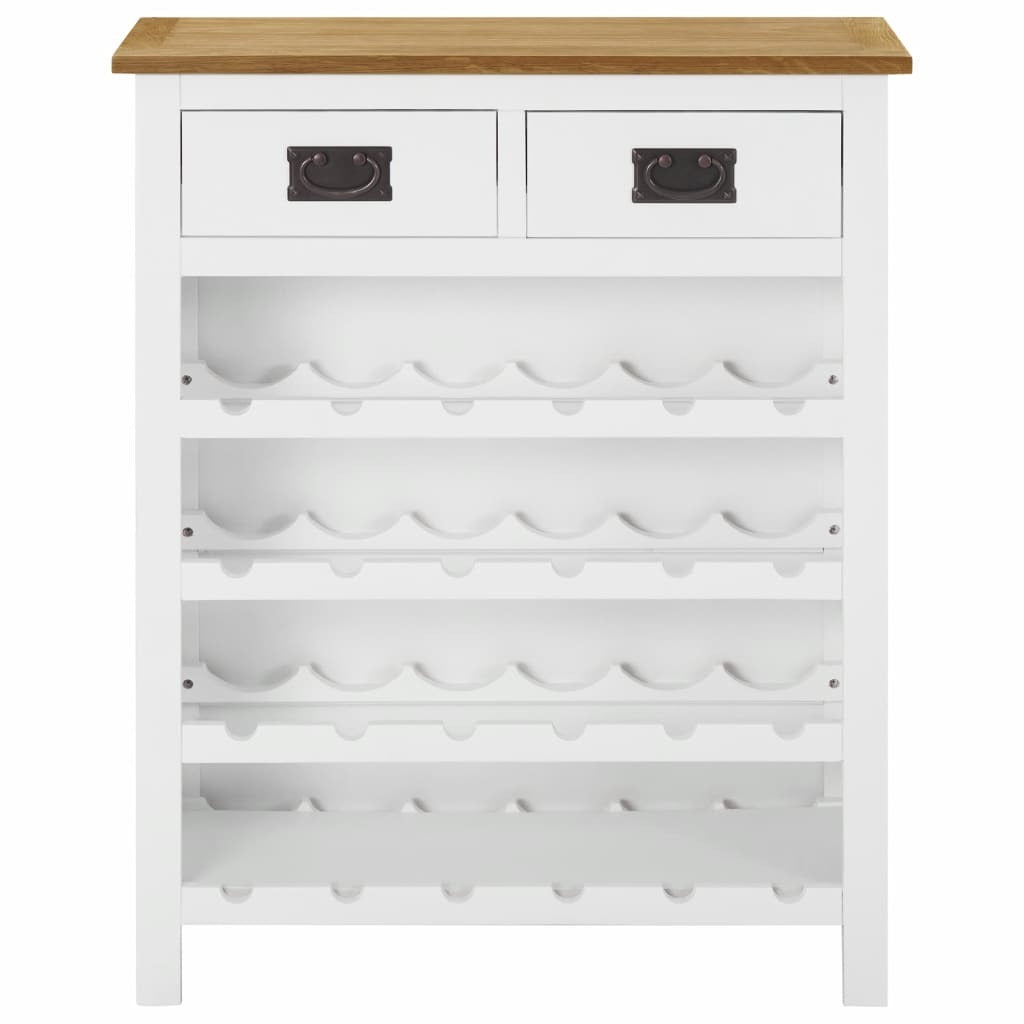 "Fairway" Solid Oak Wood Wine Cabinet 72x32x90 cm