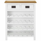 "Fairway" Solid Oak Wood Wine Cabinet 72x32x90 cm