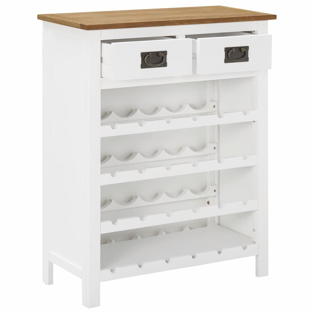 "Fairway" Solid Oak Wood Wine Cabinet 72x32x90 cm