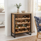 [New Arrival] "Rutland" Wine Rack Cabinet 16 bottles Mango Wood
