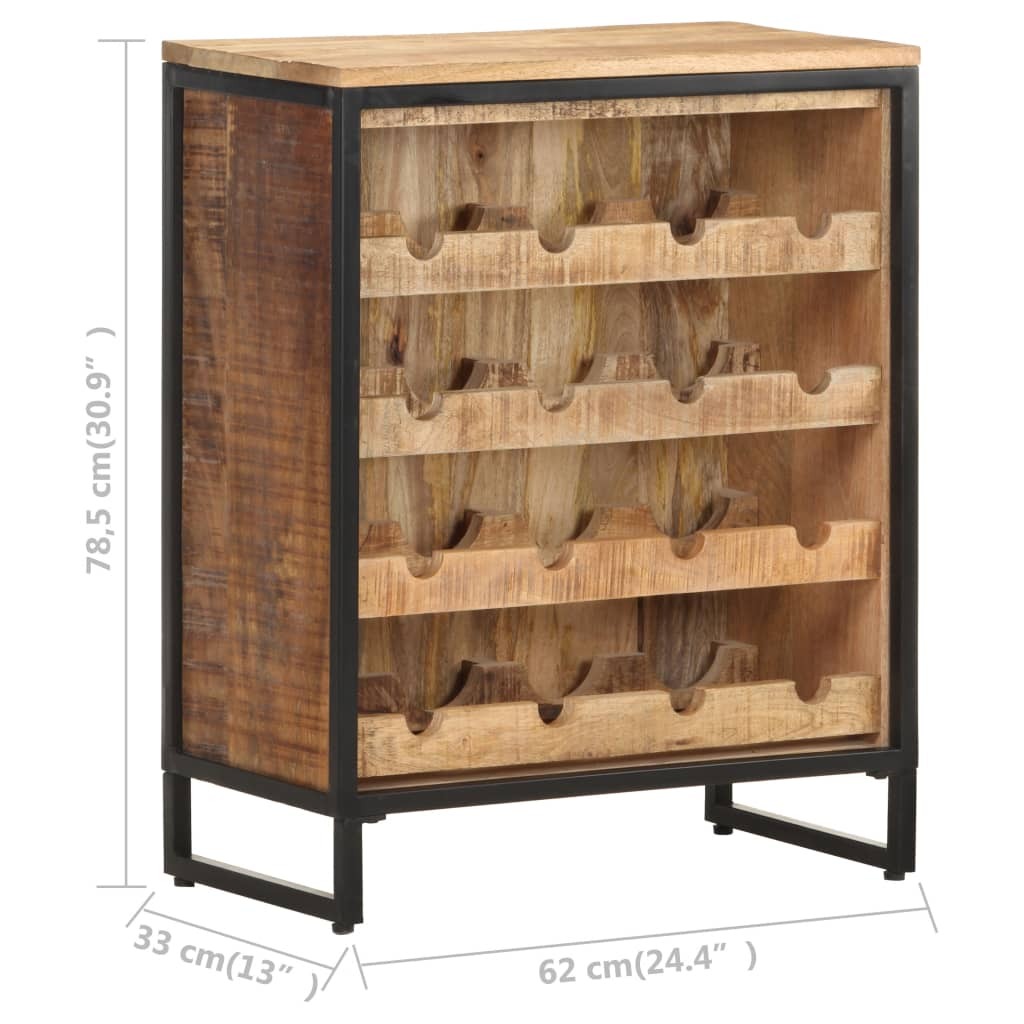 [New Arrival] "Rutland" Wine Rack Cabinet 16 bottles Mango Wood