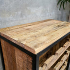 [New Arrival] "Rutland" Wine Rack Cabinet 16 bottles Mango Wood