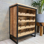 [New Arrival] "Rutland" Wine Rack Cabinet 16 bottles Mango Wood
