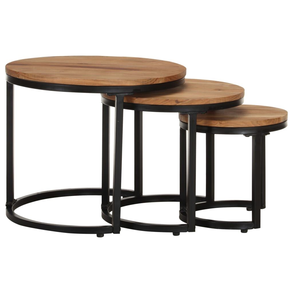 "Kerwick" Side Tables 3 pcs Solid Acacia Wood